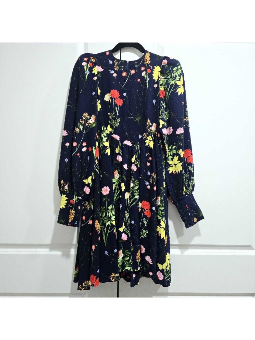 Tuckernuck x Pomander Place XS Spencer‎ Puff Sleeve Wildflower Dress Navy Floral